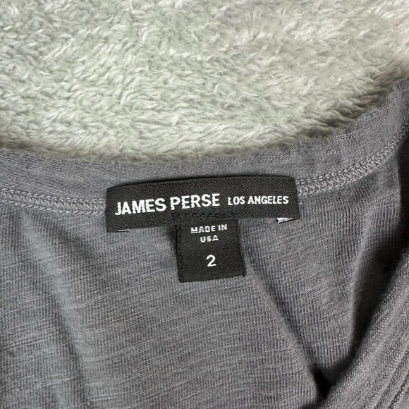 JAMES PERSE LOS ANGELES Gray T Shirt Knit Midi Dress Size 2 USA Made - Picture 4 of 7